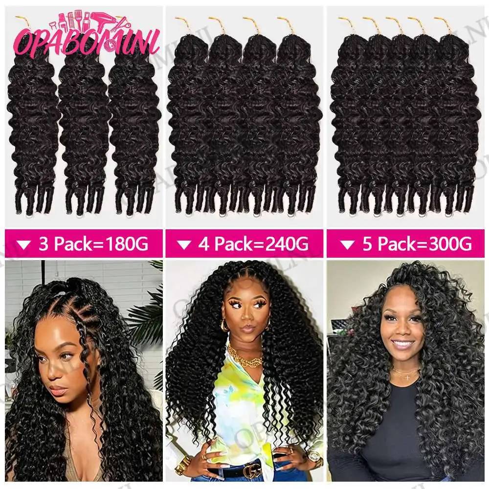 Burmese Curly Feather Crochet Human Hair, 100% Human Hair, Boho Braid Hair Extensions for Women, Pre-Separated Feather Hair Bundles, 14–26 inches, 15A Top-Quality Hair, 60/120/180/240 grams and 100 strands