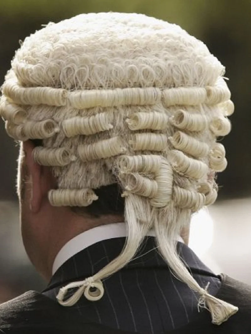 Synthetic Hair Men Lawyer Wigs 613 Blonde Heat Resistant Fiber Handmade Comfortable to Wear Judge Lawyer Cosplay Use Hair Wigs