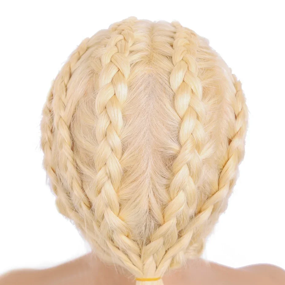 613 Blonde Full Lace Human Hair Wig Loose Body Wave Pre Plucked Baby Hair Can Part Anywhere For Black Women