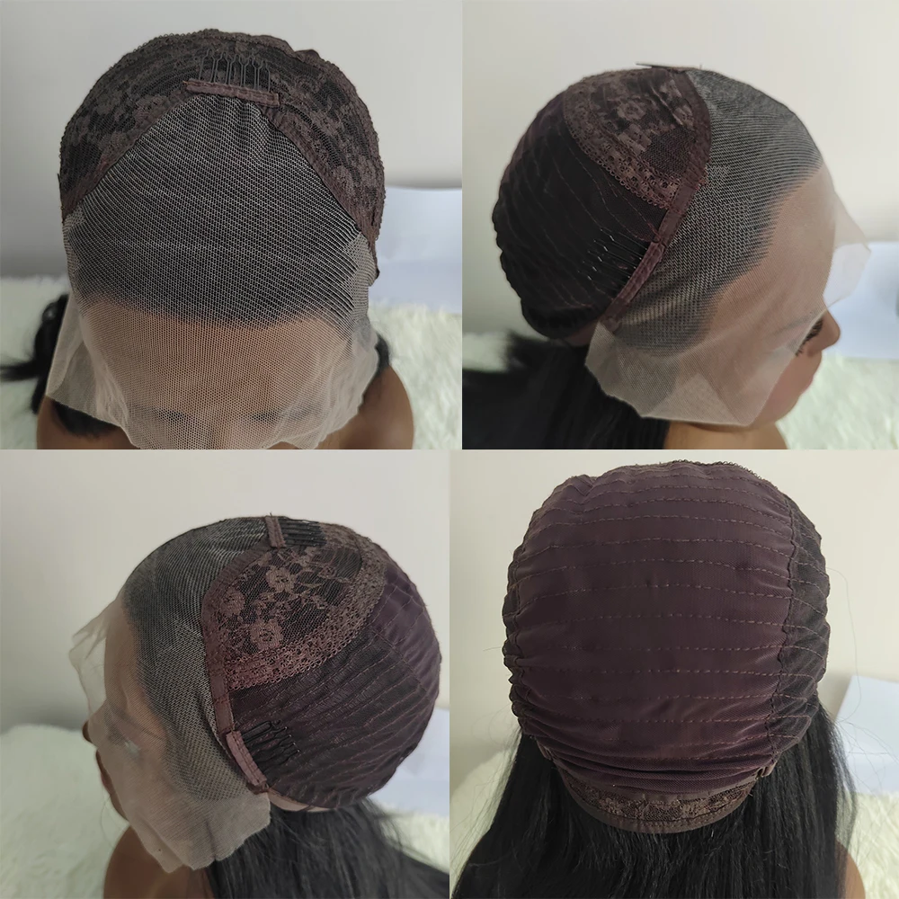 QW Ash Blonde Ombre Preplucked Glueless Body Wave Long Synthetic Hair Lace Front Wigs for Women Frontal Wig Cosplay Party