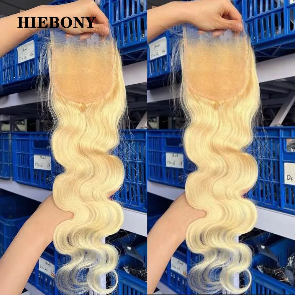 HiEbony 613 Color 13x6 HD Lace Frontal Body Wave Melt Skin 5x5 6x6 HD Lace Closure Straight 100% Human Hair 13x4 HD Lace Frontal