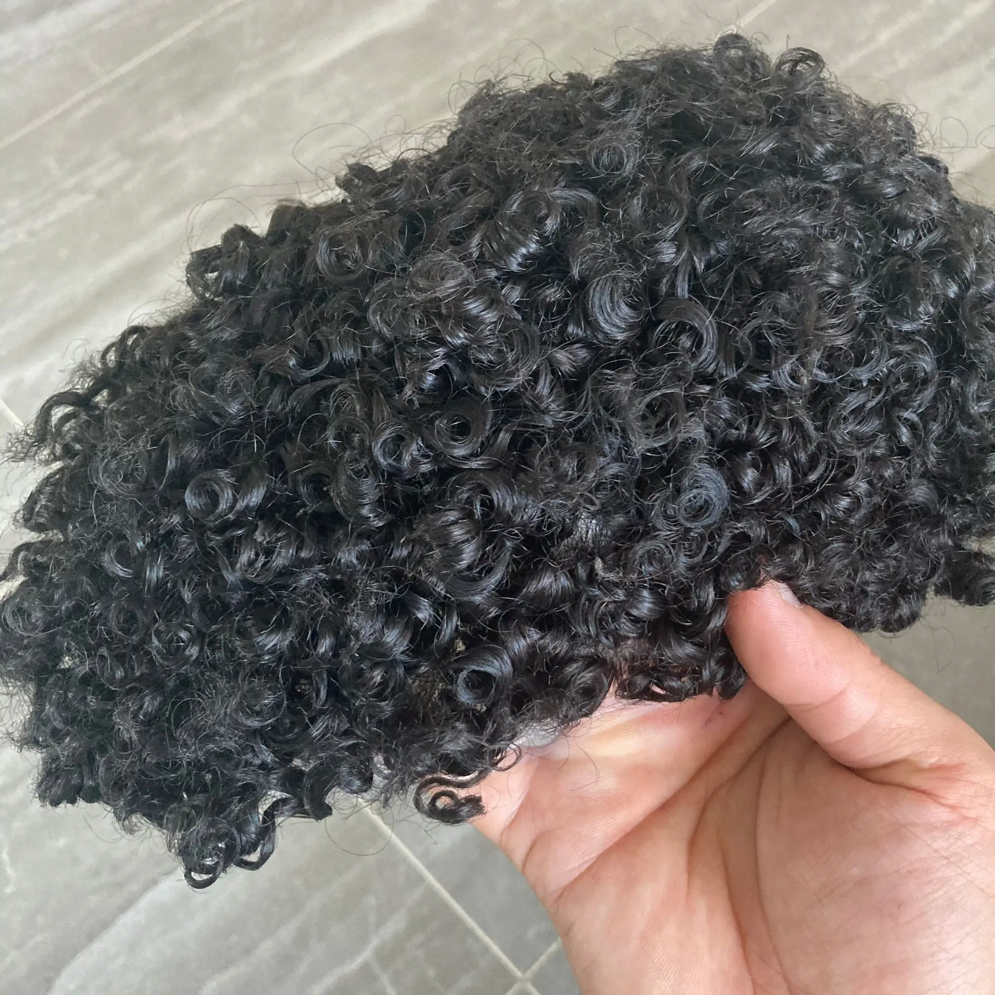 Afro 15mm Curly 2026 New Toupee For Men African American Wigs Human Hair Invisible Skin Pu Base Replacement System Prosthesis