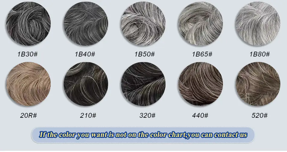 Men’s Clip-On Hair System Mono Male Wig 130% Density Durable Male Hair Prosthesis Toupee Men 6" Hair Replacement System For Men