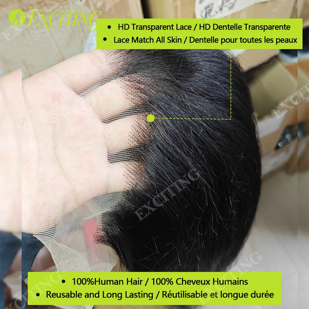 26 28 30 inch Wig Frontal Lace HD 13x6 human hair smooth in pre-thinked top quality to Super soft density for women Delivery 1-3 days