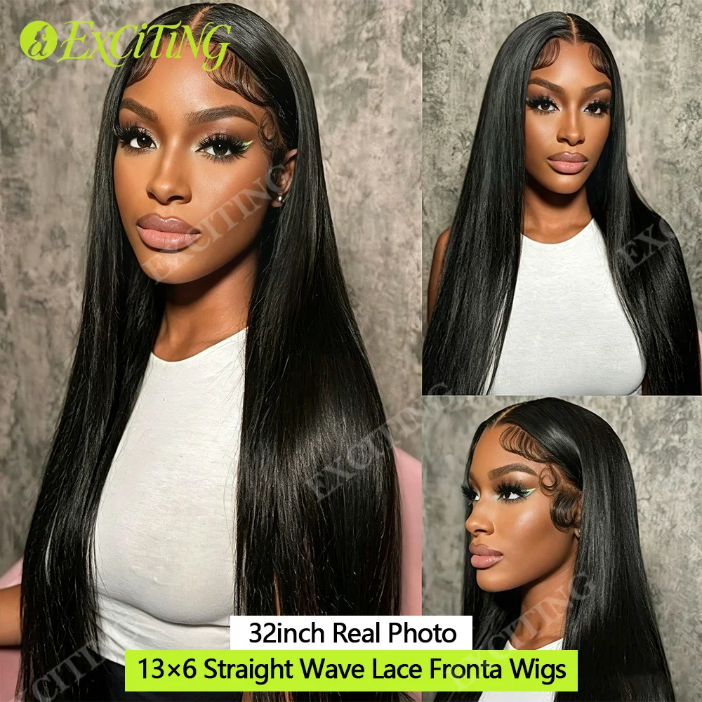 26 28 30 inch Wig Frontal Lace HD 13x6 human hair smooth in pre-thinked top quality to Super soft density for women Delivery 1-3 days