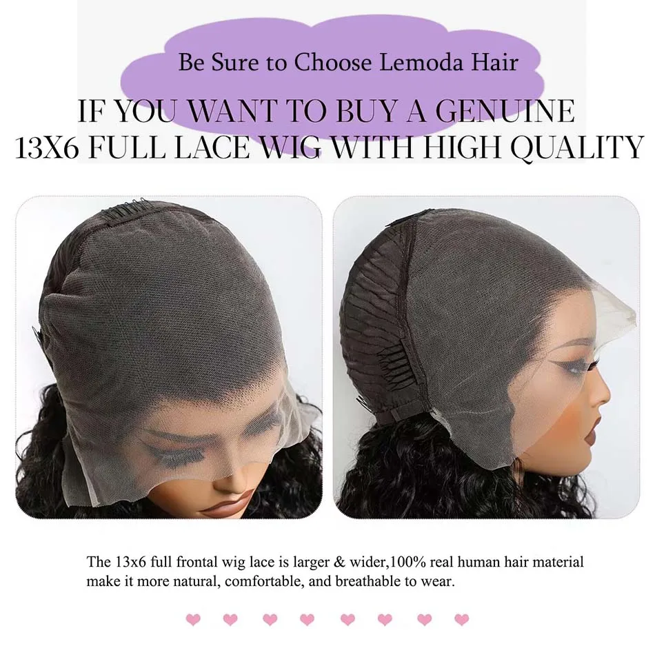 Lemoda Burmese Curly Wig Human Hair 13x6 Full Frotnal HD Transparent Lace Wig 200% Pre Plucked 15A Virgin Hair Wigs for Women