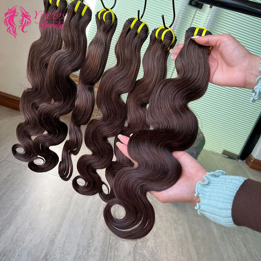 #2 Darkest Brown Body Wave Bundles Highlight Human Hair Vietnamese Virgin Hair Soft & Silky For Women Human Hair Extensions