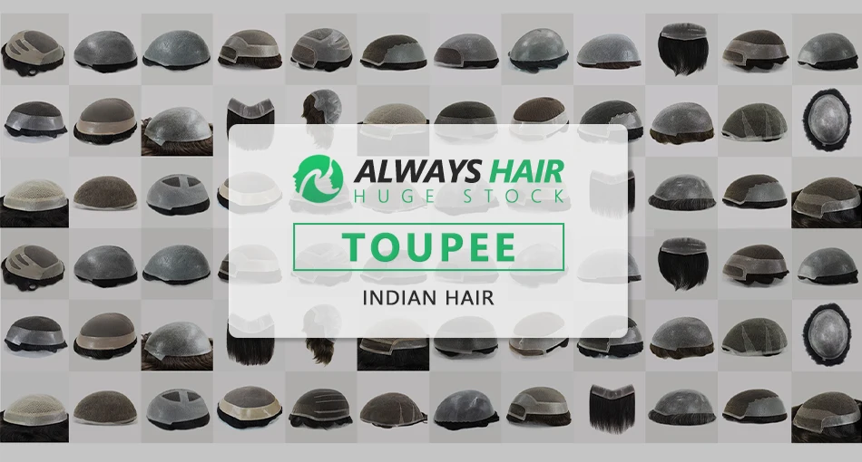 6 Inches Indian Hair Prosthesis Man Human Hair Natural 12-14 Polyskin Gray Human Capillary Prosthesis for Men