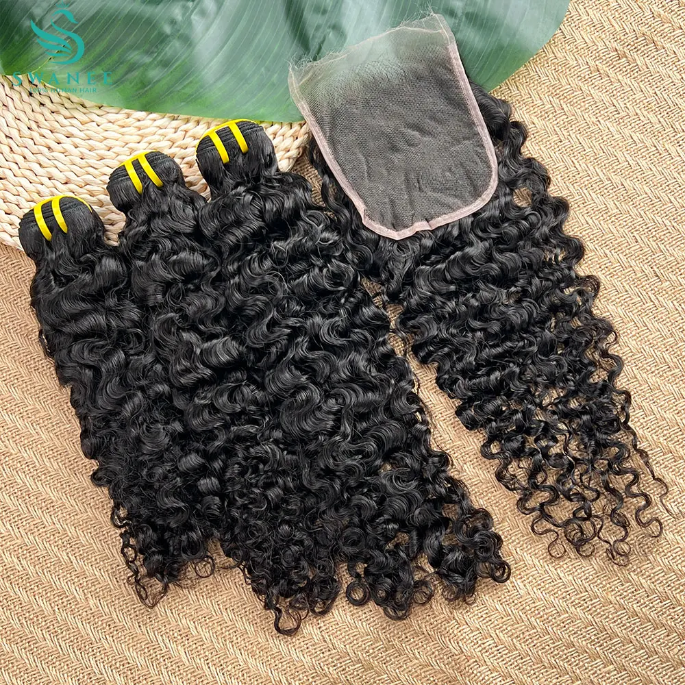 Burmese Curly 5x5 13x4 Real HD Lace Frontal With Bundles Human Hair Bundles With Closure Raw Weaves Human Hair With Closures