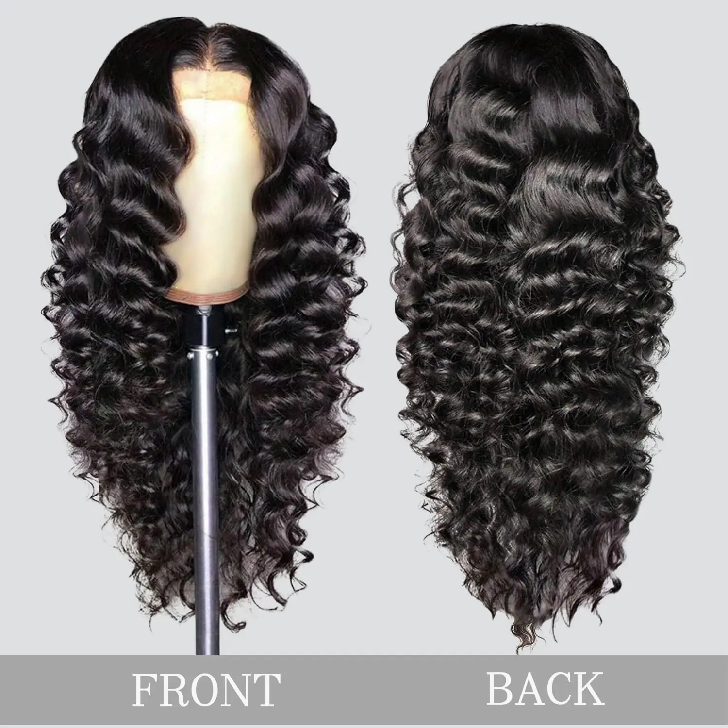 HD Loose Deep Wave Lace Front Wigs Human Hair Natural Black Pre Plucked With Baby Hair Wigs Brazilian Human Hair With Baby Hair