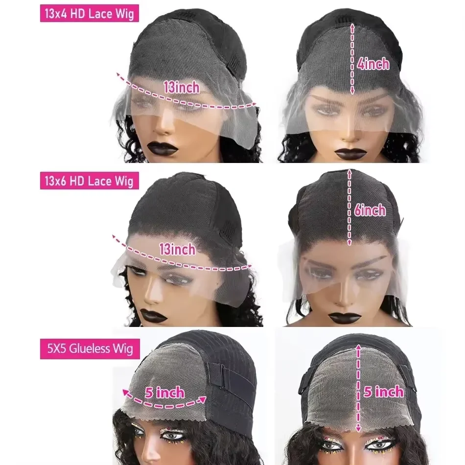HD Loose Deep Wave Lace Front Wigs Human Hair Natural Black Pre Plucked With Baby Hair Wigs Brazilian Human Hair With Baby Hair