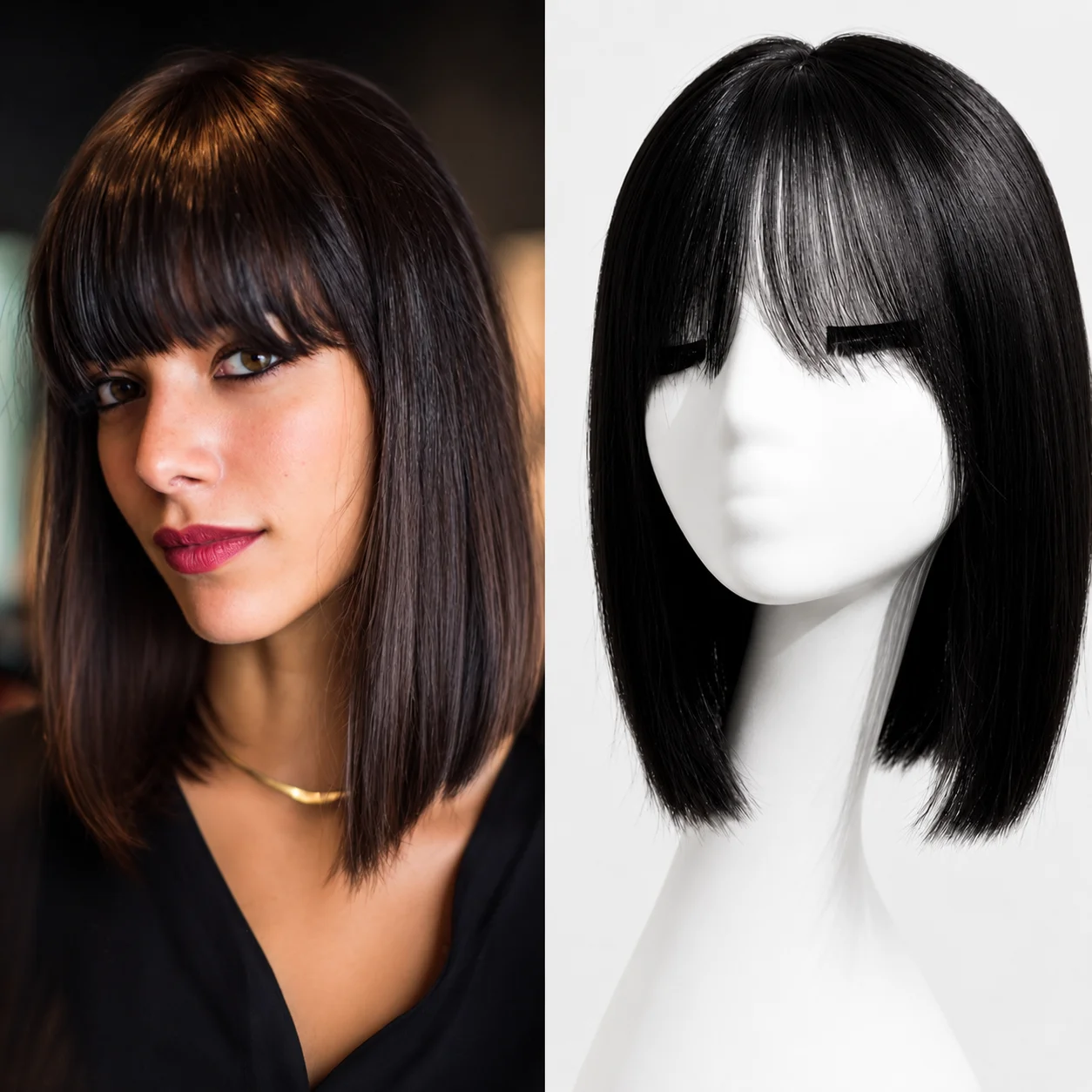 10inch Dark Brown Pu Wig Silk Base Short Yaki Bob Human Hair Wig for Women Italian Yaki 5X5 Silk Base Wigs Human Hair 180density