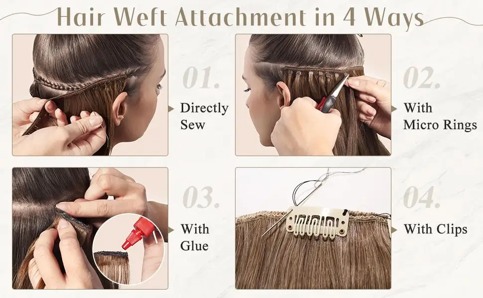 Full Shine Hair Bundles 100% Human Hair Weft Extensions Ombre Blonde Color100g Sew In Silky Straight Remy Skin Double Weft