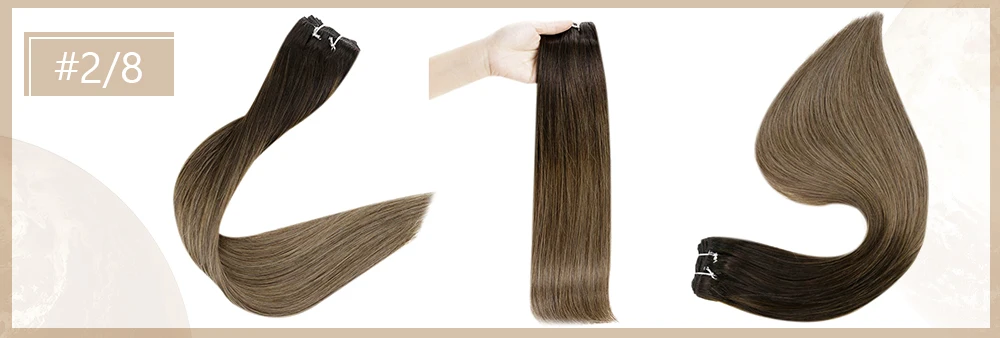 Full Shine Hair Bundles 100% Human Hair Weft Extensions Ombre Blonde Color100g Sew In Silky Straight Remy Skin Double Weft