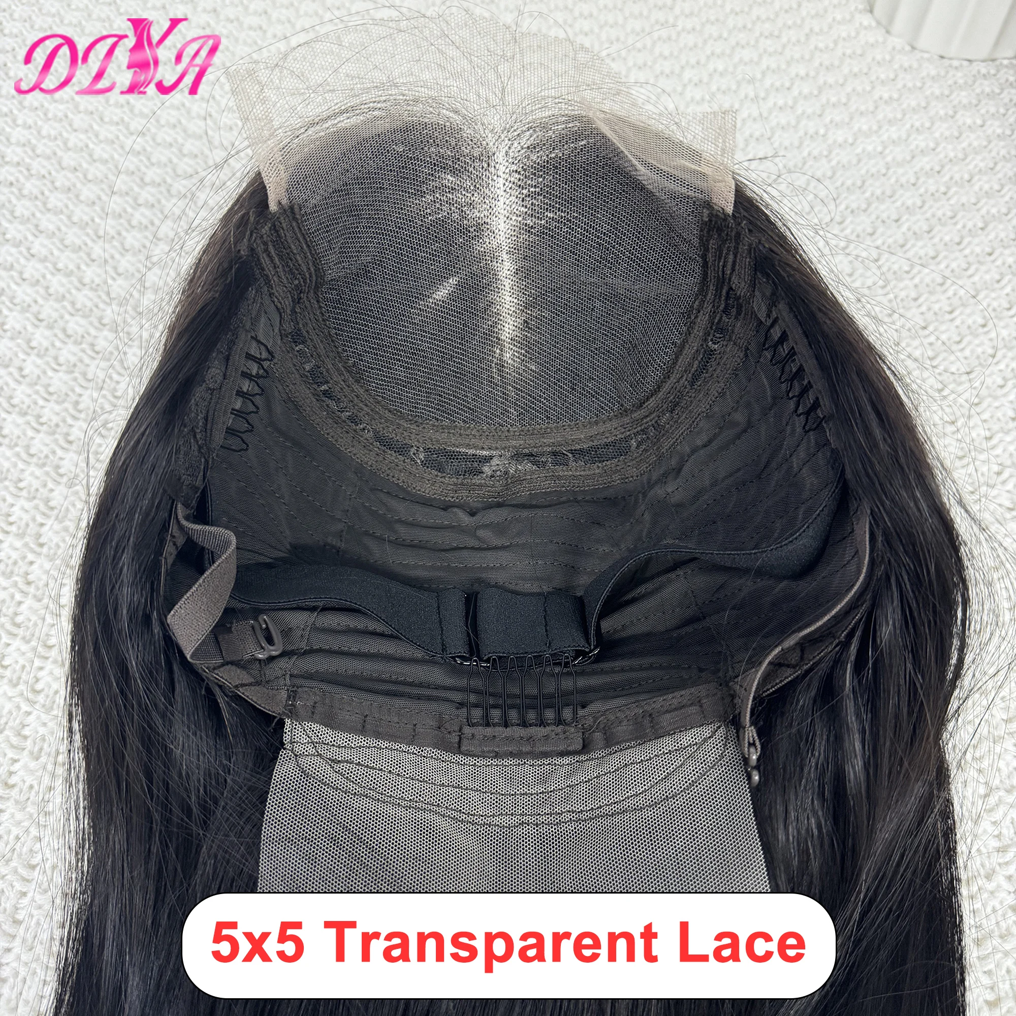 5x5 Transparent Lace Closure Human Hair Wig 15A Vietnamese Hair 250% Density Natural Color Straight Virgin Hair for Black Women