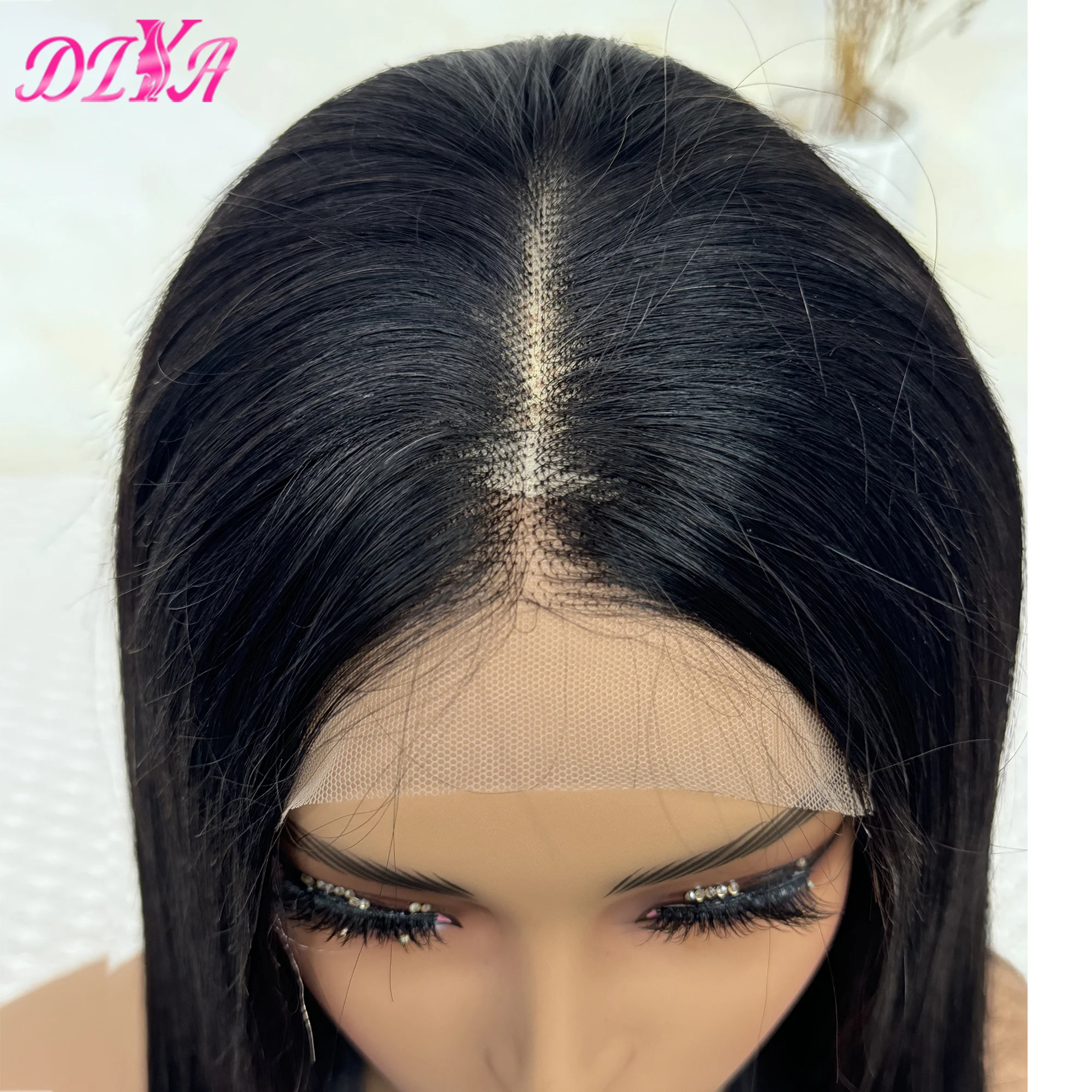 5x5 Transparent Lace Closure Human Hair Wig 15A Vietnamese Hair 250% Density Natural Color Straight Virgin Hair for Black Women