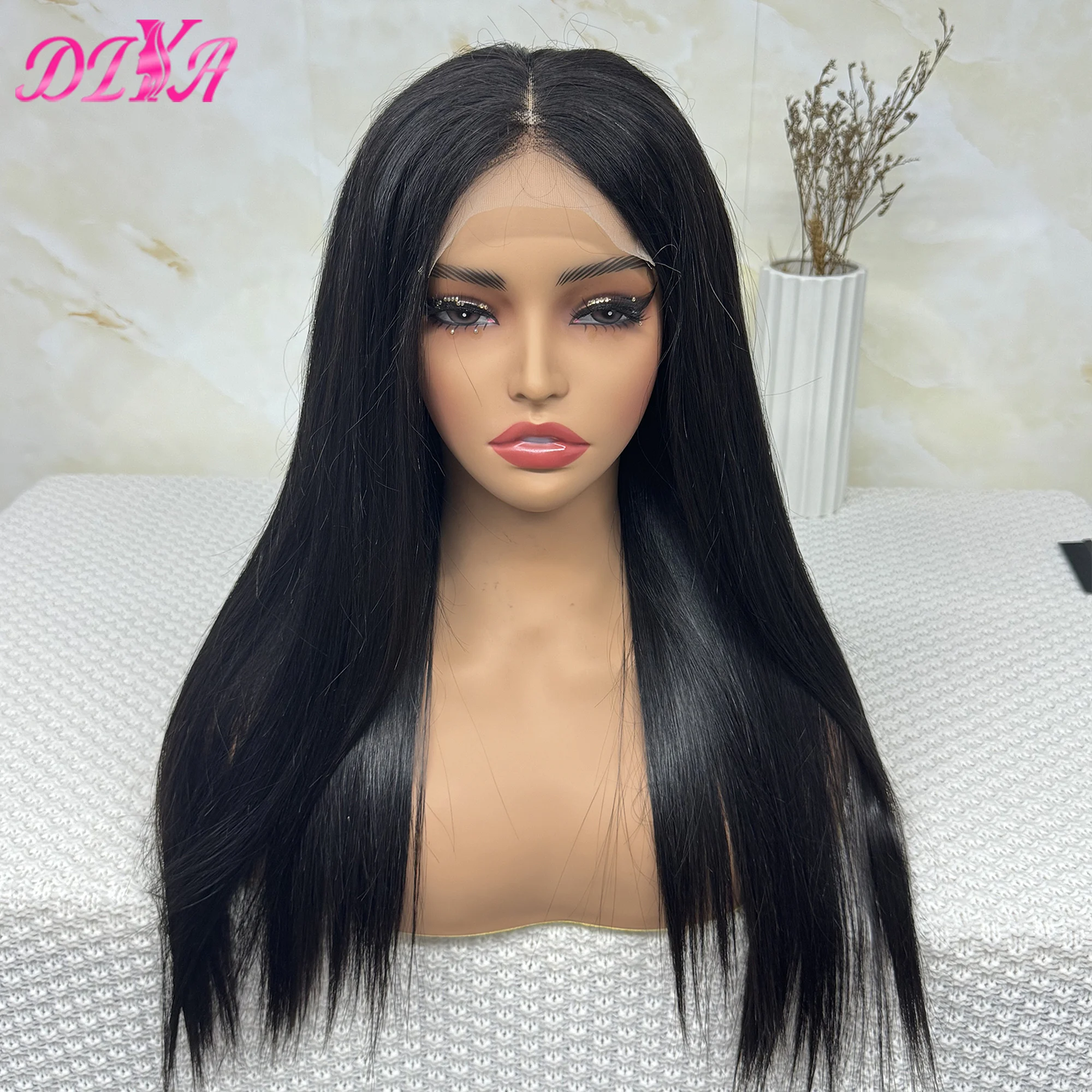 5x5 Transparent Lace Closure Human Hair Wig 15A Vietnamese Hair 250% Density Natural Color Straight Virgin Hair for Black Women