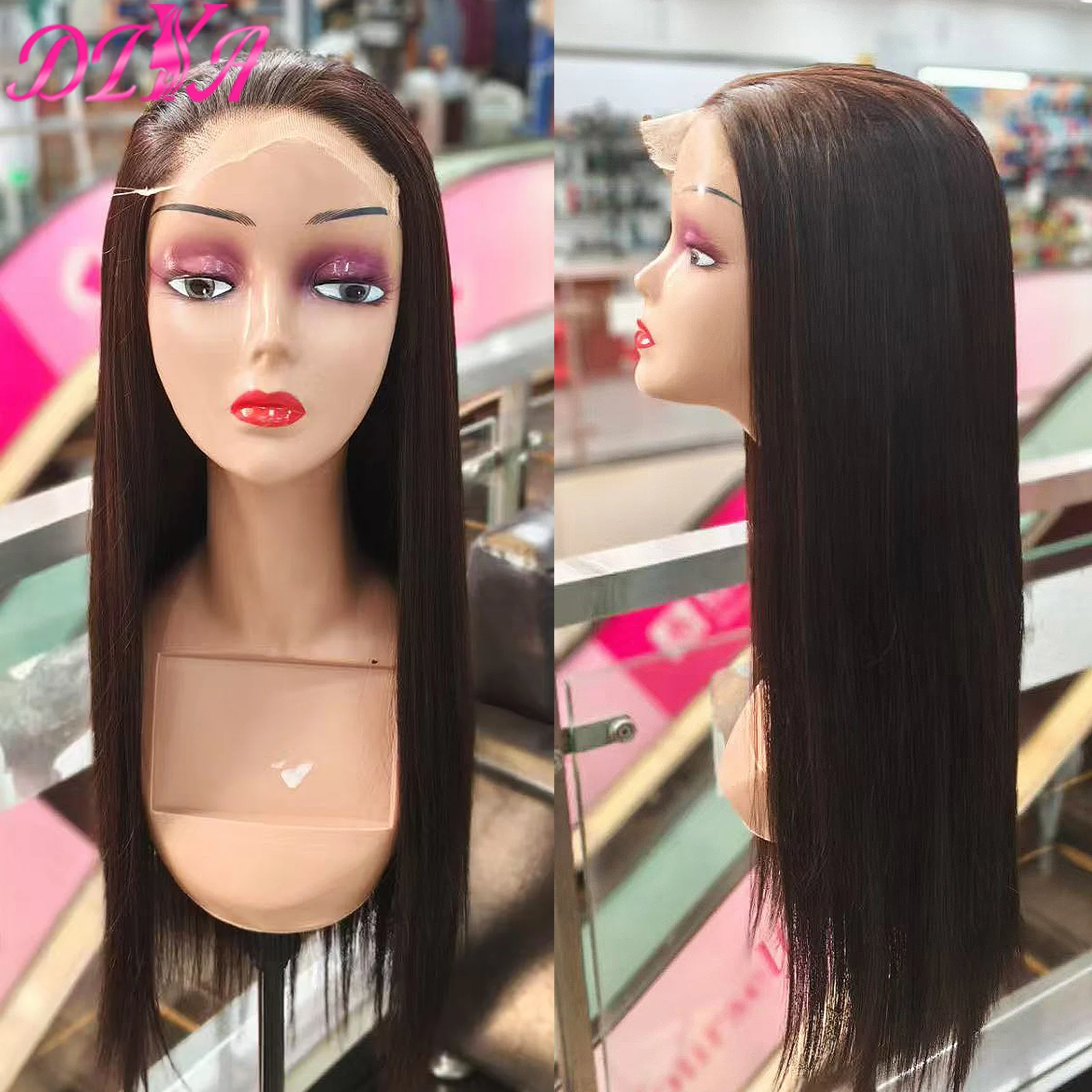 5x5 Transparent Lace Closure Human Hair Wig 15A Vietnamese Hair 250% Density Natural Color Straight Virgin Hair for Black Women