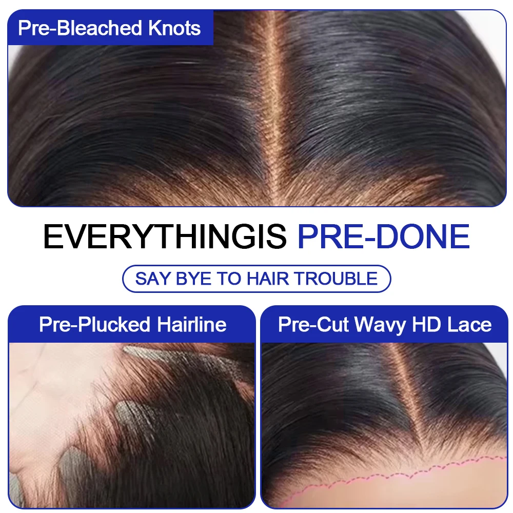 Silky Straight Glueless Wigs Preplucked 13x6 Lace Front Wigs Human Hair Pre Plucked 40 42 Inch Bone Straight Human Hair Wig 300% Density 13x4 HD Lace Frontal Wigs for Women Natural Black Raw Virgin Vietnamese Free Part Invisible Swiss Hd Lace Full Wigs