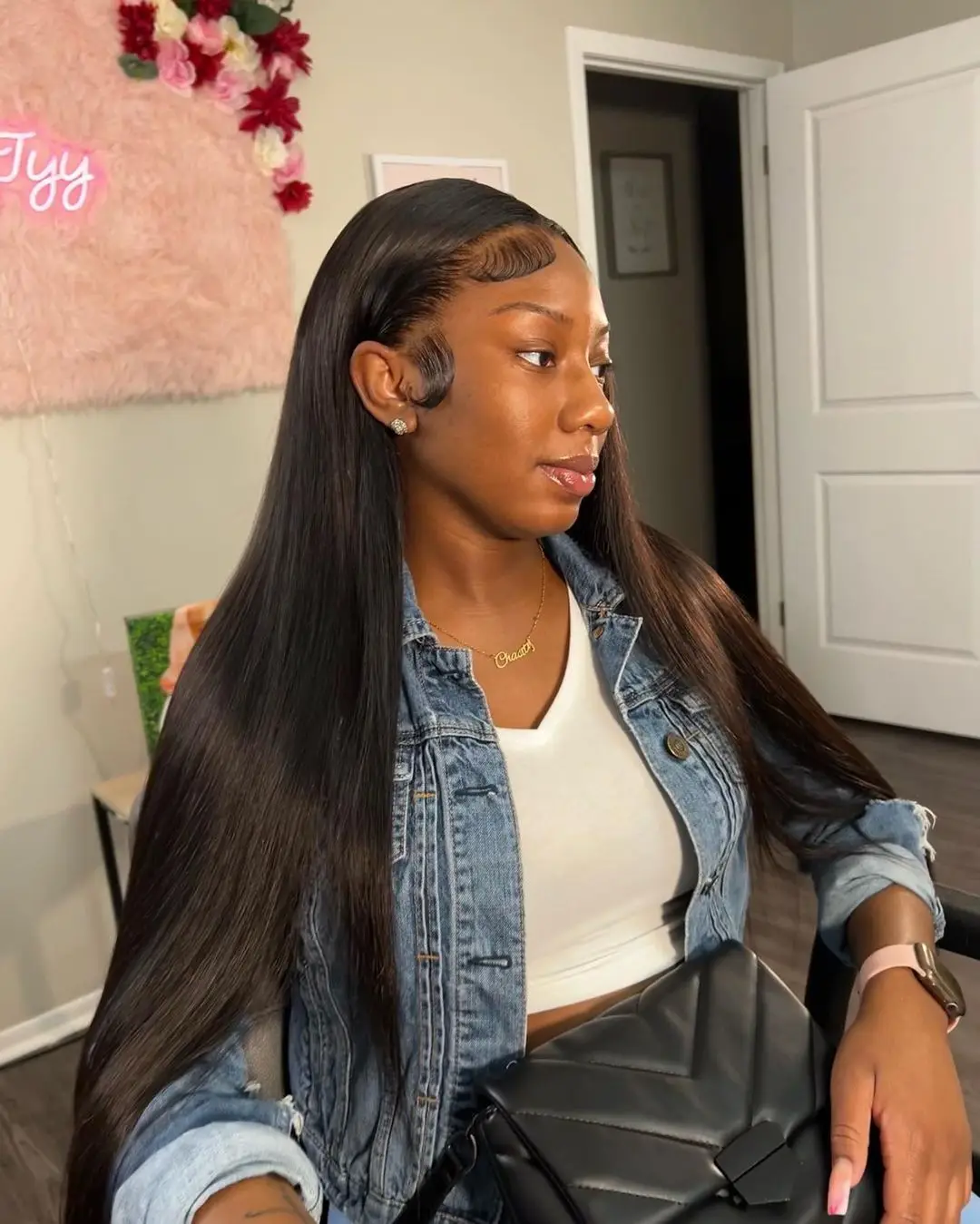 Silky Straight Glueless Wigs Preplucked 13x6 Lace Front Wigs Human Hair Pre Plucked 40 42 Inch Bone Straight Human Hair Wig 300% Density 13x4 HD Lace Frontal Wigs for Women Natural Black Raw Virgin Vietnamese Free Part Invisible Swiss Hd Lace Full Wigs