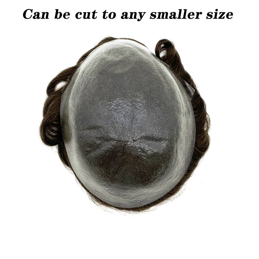 0.03mm Natural Hair Toupee Thin Skin Male Wig Human Hair Men Prosthesis V Loop Very Natural Men Hair Replacement System Man Wig