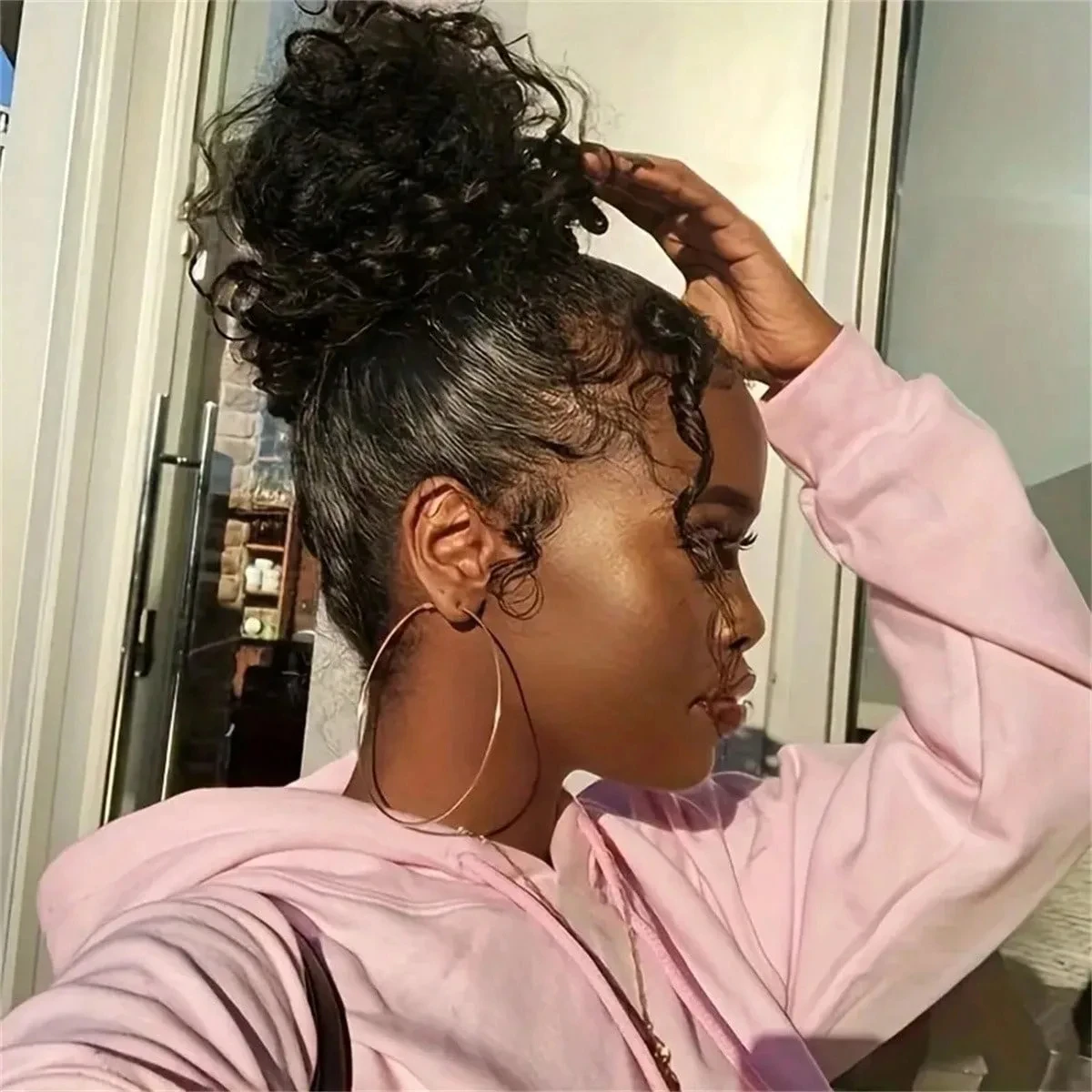 Hidden Drawstring HD 360 Full Lace Curly Wigs Human Hair Preplucked Peruvian Deep Wave 13x4 13x6 Lace Frontal Human Hair Wig