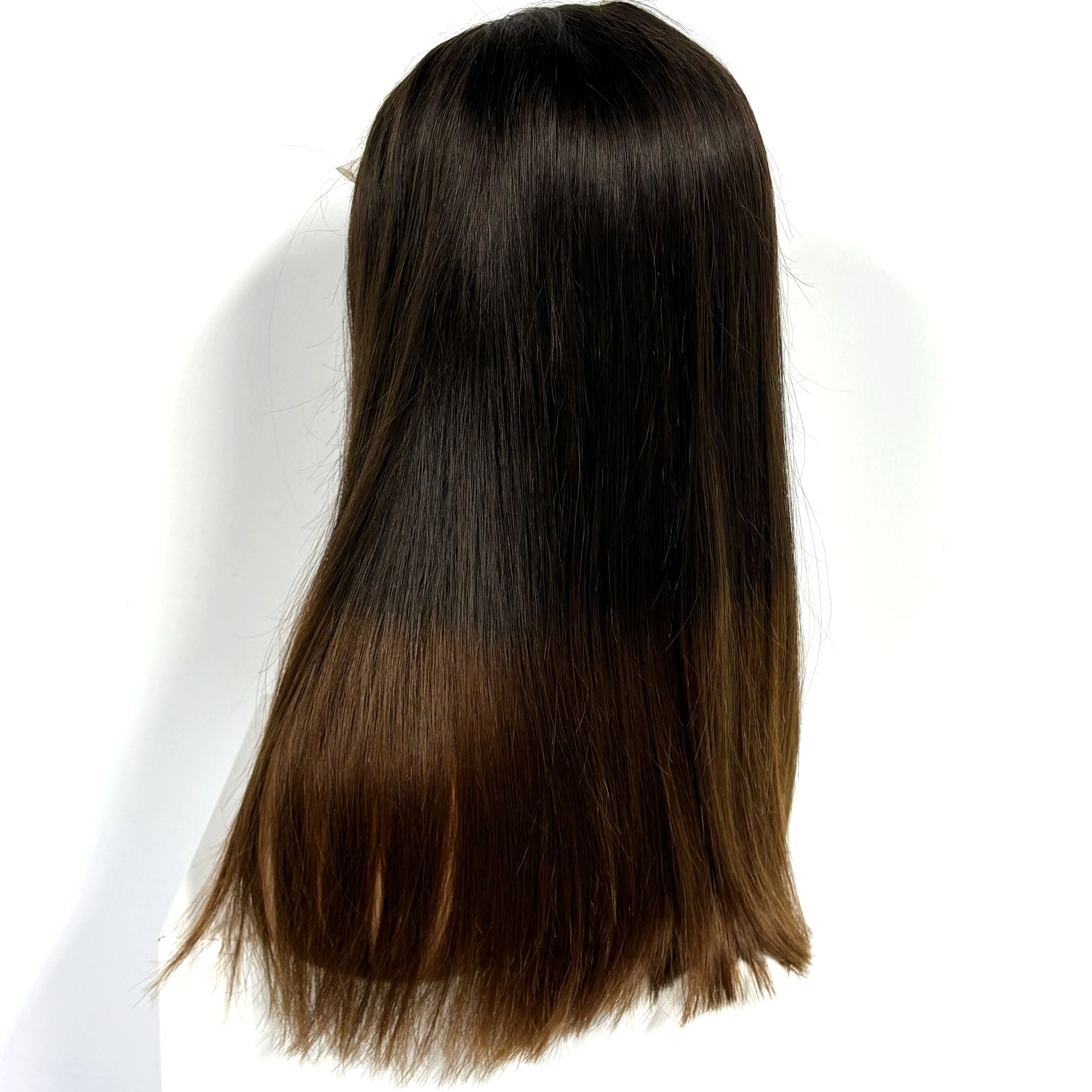 5x5 Glueless Double Drawn Bone Straight Wig Lace Closure Straight Human Hair Wigs 300% Density T1B/4 Ombre Hair Wig For Women