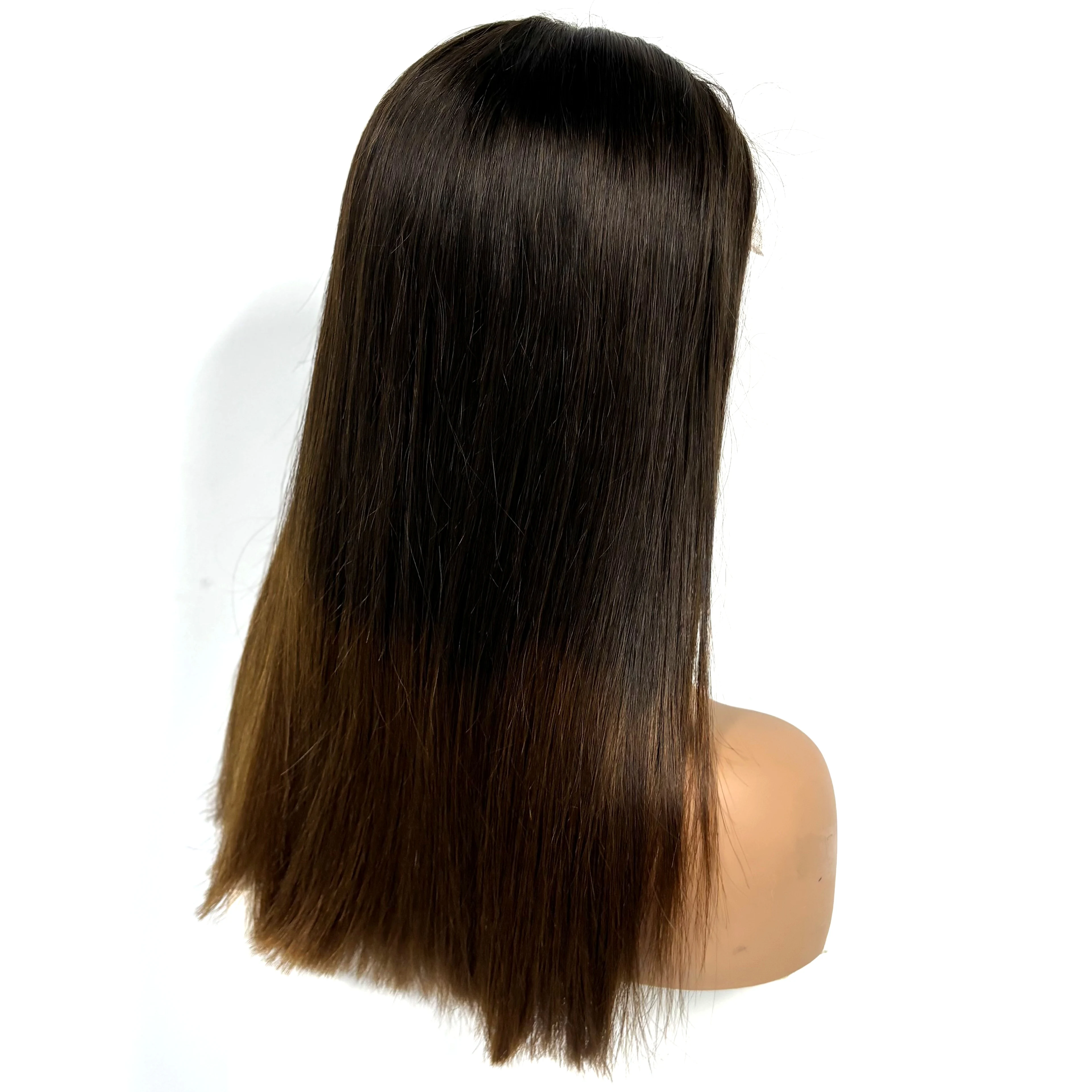5x5 Glueless Double Drawn Bone Straight Wig Lace Closure Straight Human Hair Wigs 300% Density T1B/4 Ombre Hair Wig For Women