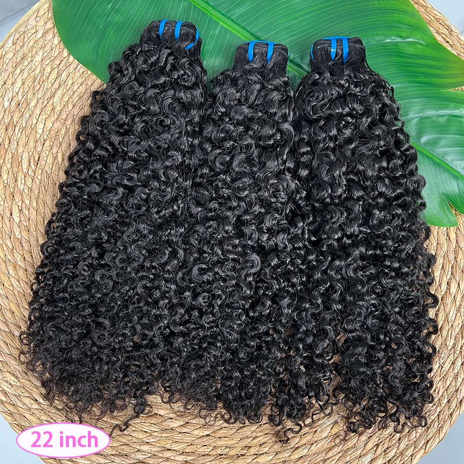 18A Burmese Curly Human Hair Bundles Double Weft #1B 100% Unprocessed Raw Virgin Hair Weave Extensions Can Bleach to #613 Color