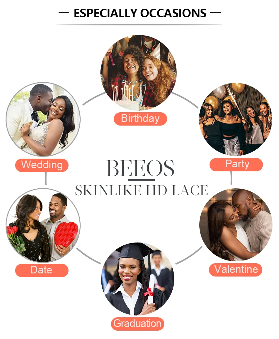 BEEOS Skinlike 13x4 HD Lace Front Human Hair Wigs Pre Plucked Short Pixie Cut Wig Brazilian Hair Wigs For Women Melting Skins