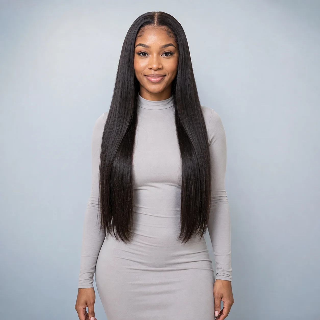26-34 Inch Straight Lace Frontal Human Hair Wigs Brazilian Bone Straight Style 13x6 Transparent Lace Front Wig 250 Density Pre Plucked Natural Hairline Smooth Human Hair Wigs For Women Different Occasion Fashion Styling