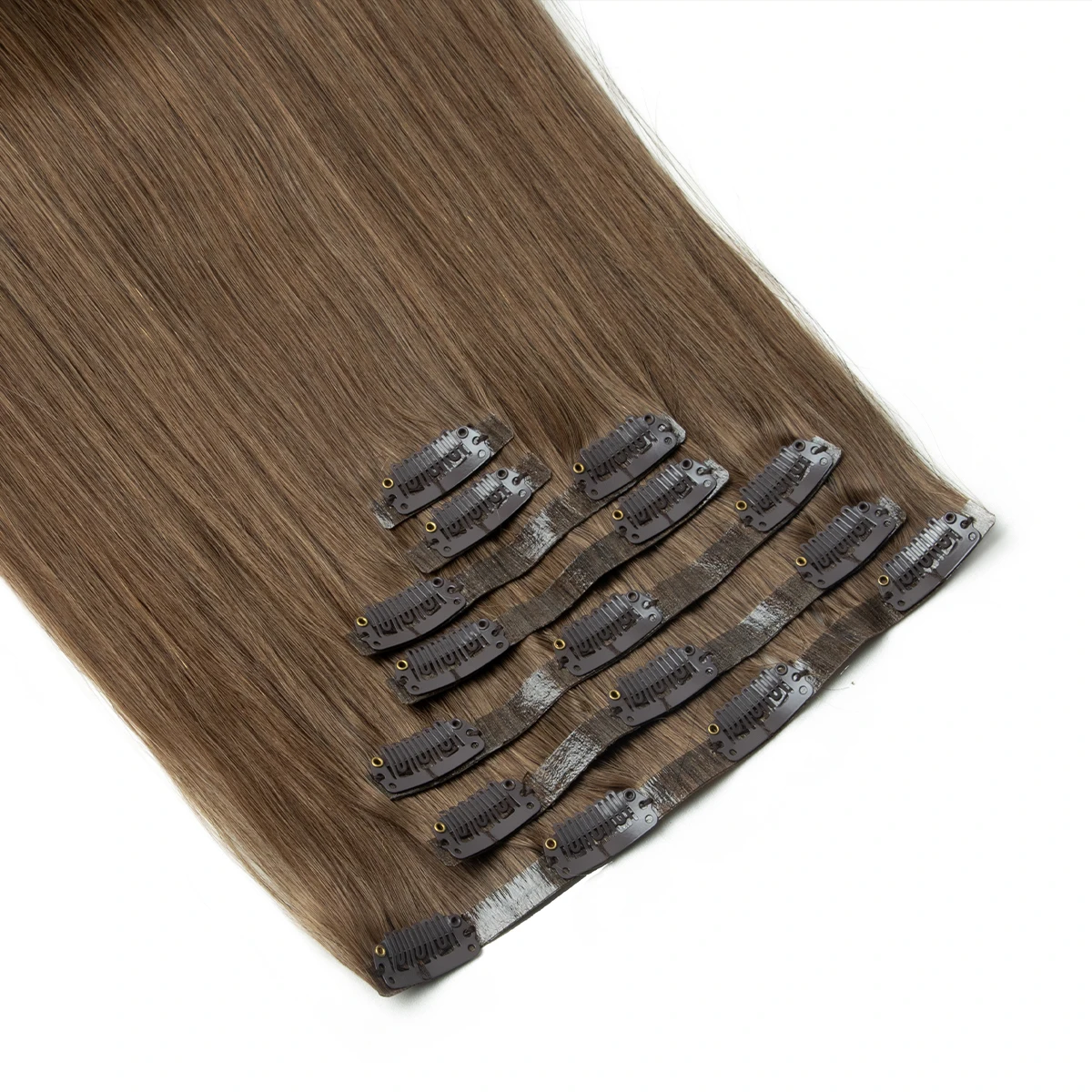 Invisible Clip In Hair Extension Injected PU Tape Weft Clip in Human Hair Extension 7Pcs/set 12-24inch 100G 120G Clip On Hair