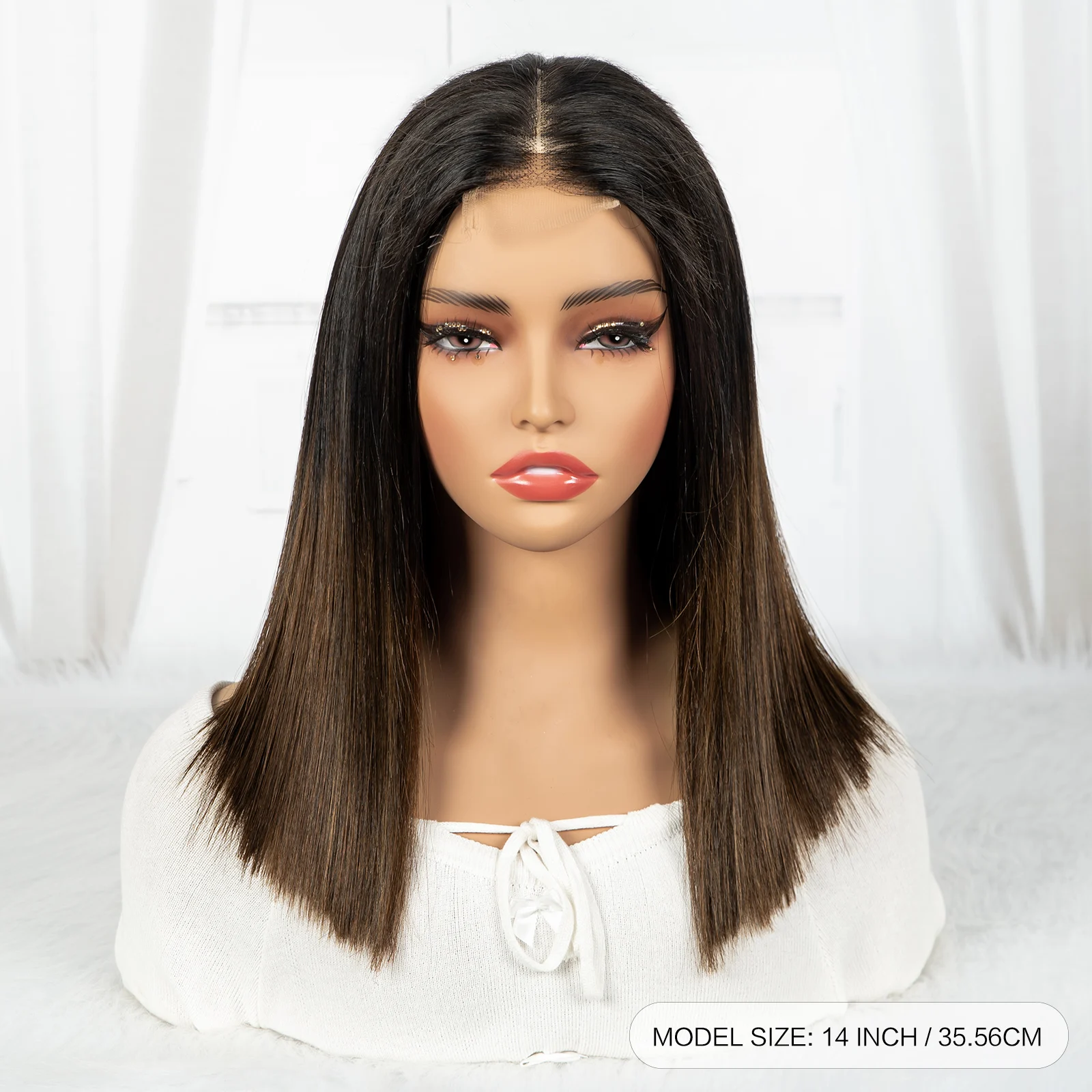 300% 2x6 HD Lace 1BT4 Chocolate Brown Bone Straight Bob Wigs 16A Double Drawn Raw Vietnamese Virgin Human Hair Wigs for Women