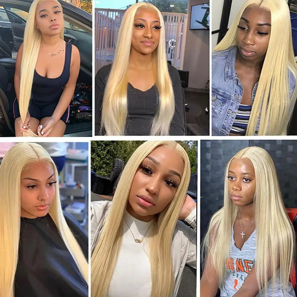 613 Human Hair Bundles Straight Blonde Bundles Human Hair 22 24 26 Inch Brazilian Virgin 613 Bundles Blonde Straight Bundles Human Hair Extensions