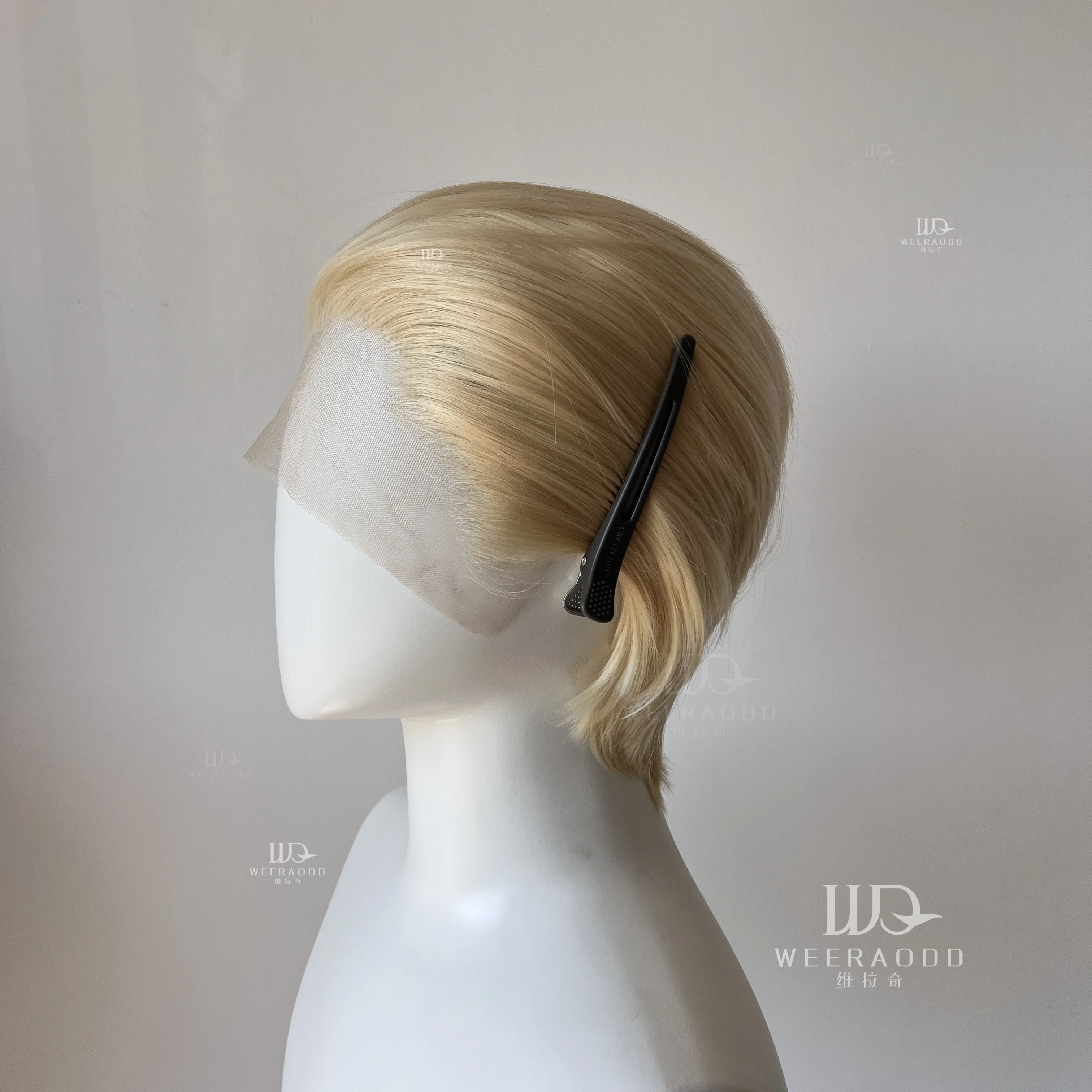 8Inch Light Blonde Bob Wigs 13*4 Short Wigs with High Quality Synthetic Heat Resistant for Men Daily Cosplay Use Wigs