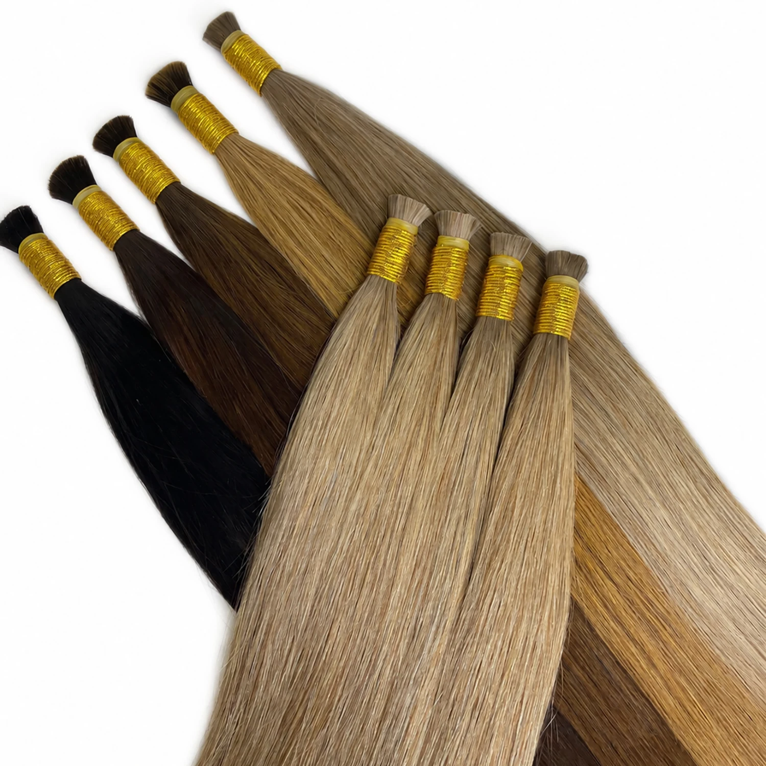 Human Braiding Hair Ash Brown Straight Bulk Human Hair For Braiding No Weft 100% Unprocessed Brazilian Human Hair Braiding Hair