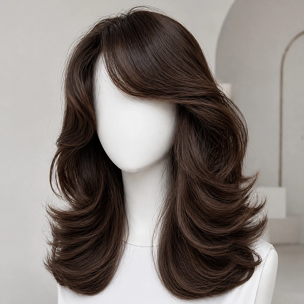 2# Dark Chocolate Brown Natural Straight 100% Silk Base 100% Human Hair Wigs Peruvian Glueless #2 6x6 Silk Top Lace Frontal Wigs