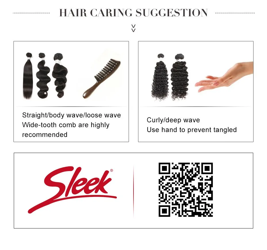 Sleek Brazilian Straight Hair Bundles With Closure S PINK 8 Hair Weave 10-26 Inches Remy Human Hair 3 Bundles With Closure