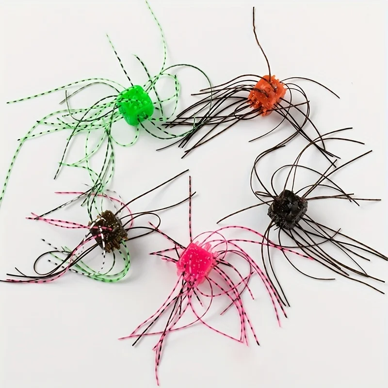 5pcs/lot Handmade Soft Fishing Lure Set - Dice Rubber Bass Bait for Outdoor Tackle