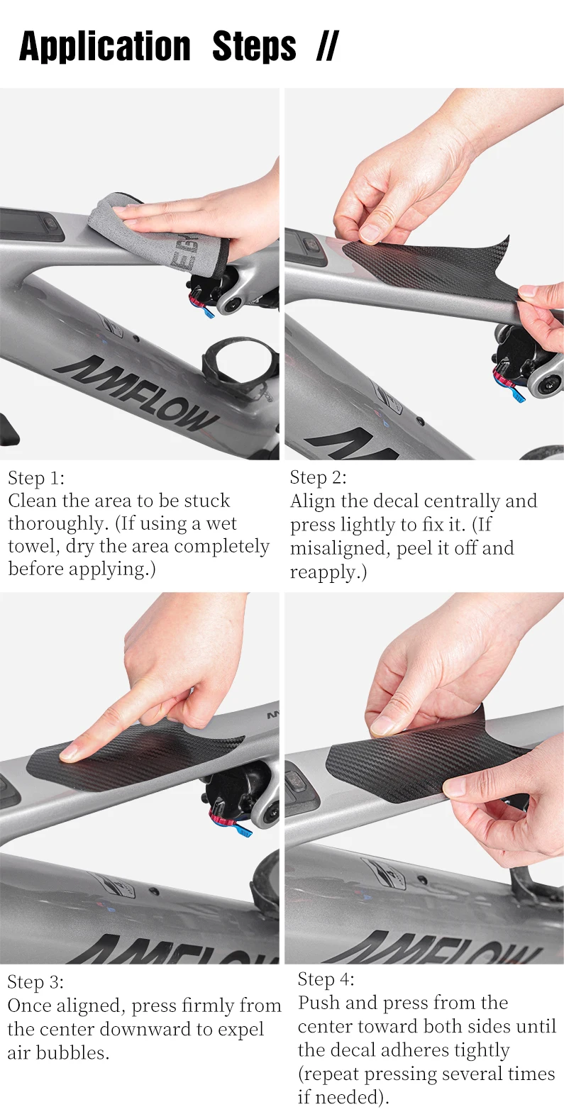 LEBYCLE MTB Road Bicycle Chain Protection Sticker Bike Frame Protection Sticker Bike Front Fork Protective Film
