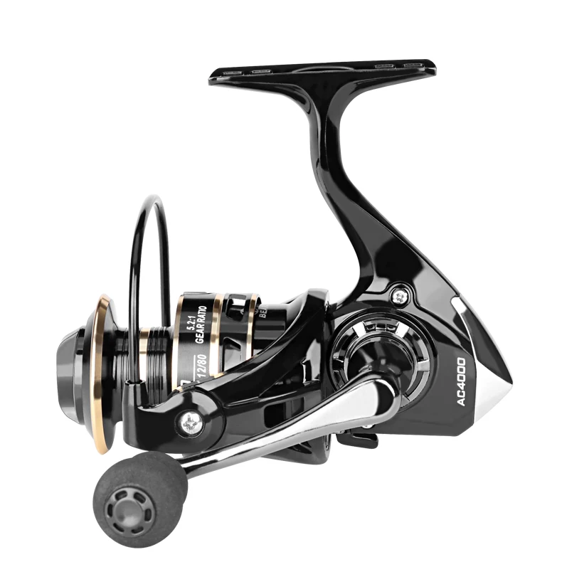 DEUKIO Spinning Fishing Reel 2000-7000 Metal Spool 12KG Max Drag 5.2:1 CNC Handle Long Casting Saltwater Freshwater Lure