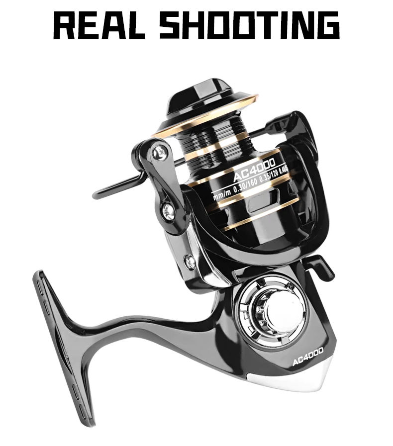 DEUKIO Spinning Fishing Reel 2000-7000 Metal Spool 12KG Max Drag 5.2:1 CNC Handle Long Casting Saltwater Freshwater Lure