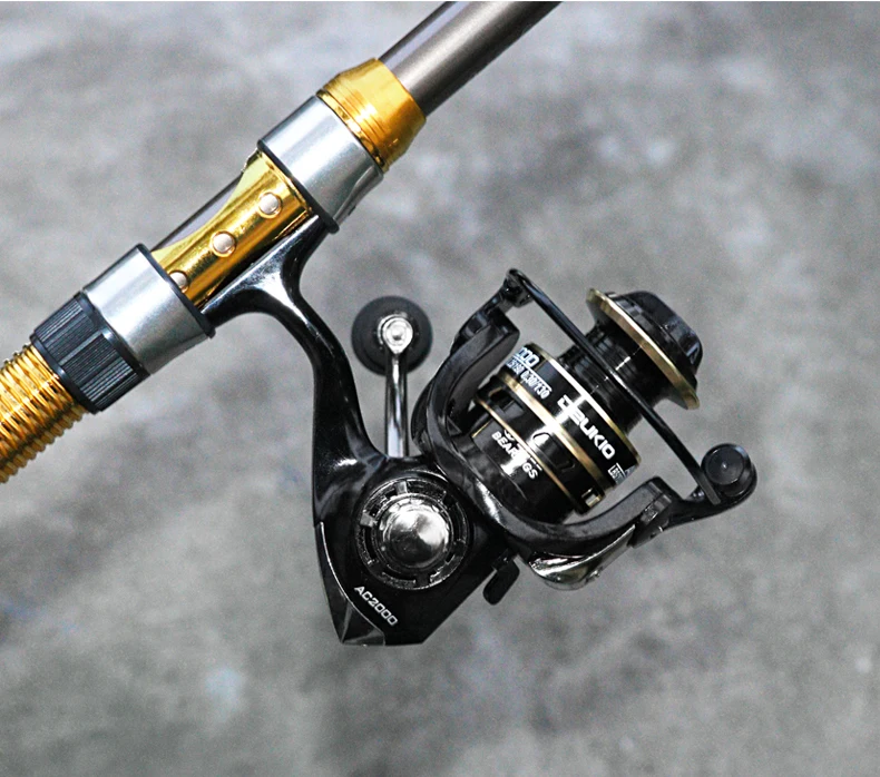 DEUKIO Spinning Fishing Reel 2000-7000 Metal Spool 12KG Max Drag 5.2:1 CNC Handle Long Casting Saltwater Freshwater Lure