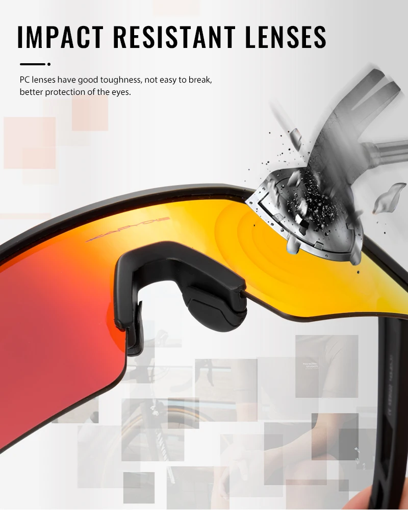 Kapvoe Cycling Sunglasses UV400 Cycling Glasses Polarized Built-in Myopia Frame Man Bicycle Eyewear Outdoor MTB Bike Goggles