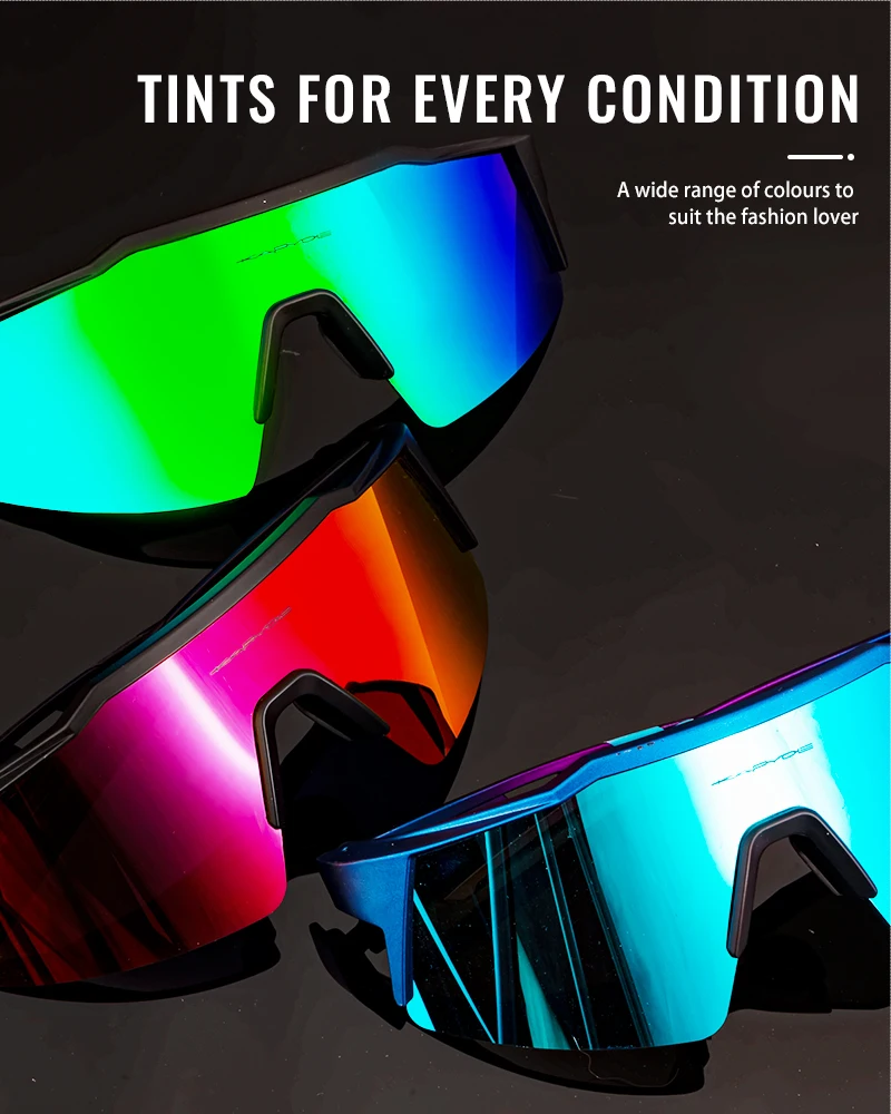 Kapvoe Cycling Sunglasses UV400 Cycling Glasses Polarized Built-in Myopia Frame Man Bicycle Eyewear Outdoor MTB Bike Goggles