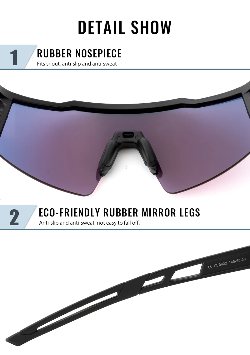 Kapvoe Cycling Sunglasses UV400 Cycling Glasses Polarized Built-in Myopia Frame Man Bicycle Eyewear Outdoor MTB Bike Goggles