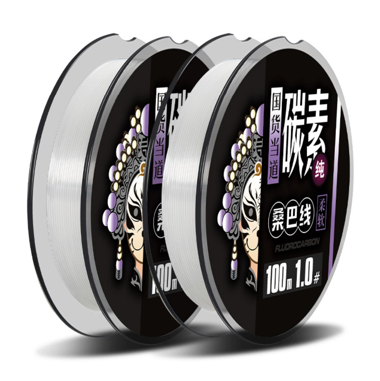 Zukibo 50/100M 100% Fluorocarbon Fishing Line High Quality Leader Line Super Strong Japan Clear Carbon Fiber Fishing Line 2-84lb