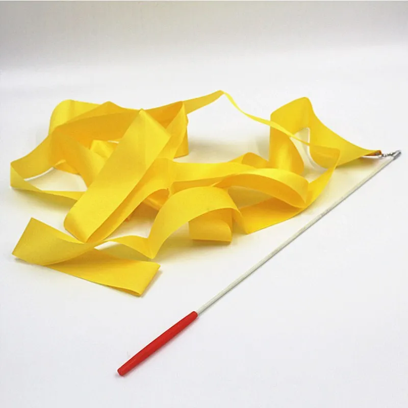 2/4/6 Meters Colorful Gym Dance Ribbon Rhythmic Girl Art Gymnastics Ballet Streamer Twirling Rod Rainbow Stick Sports Training