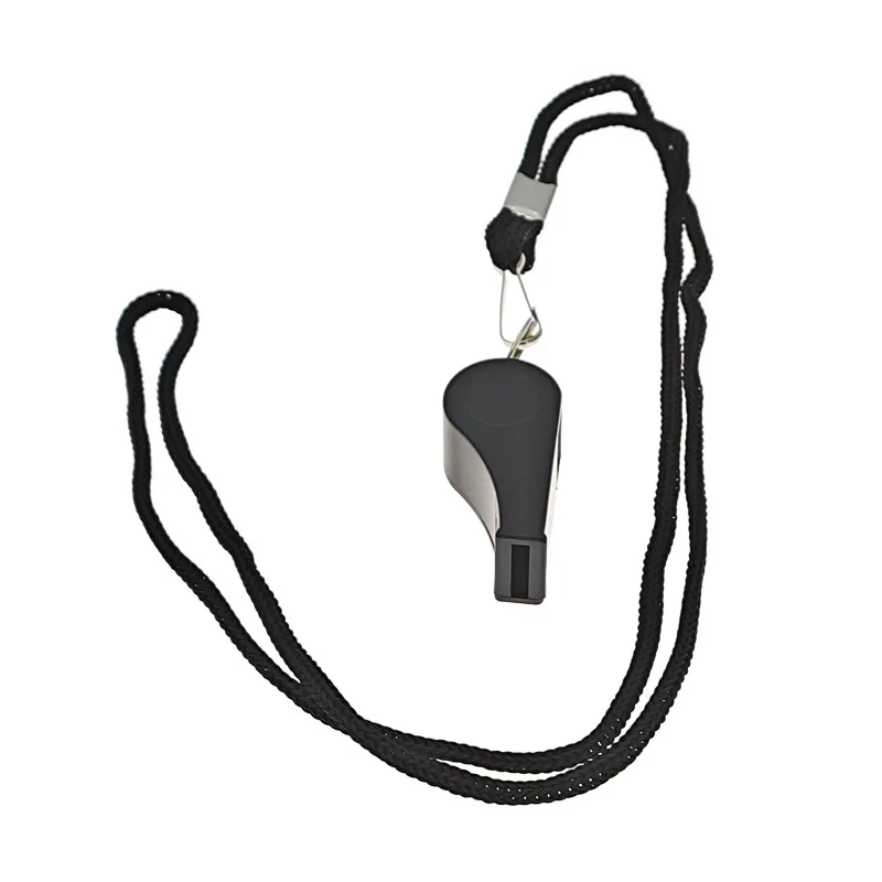 High Quality Black Whistle Referee Game Halter Whistle Outdoor Travel Hiking Whistle Suitable for Basketball Volleyball Games