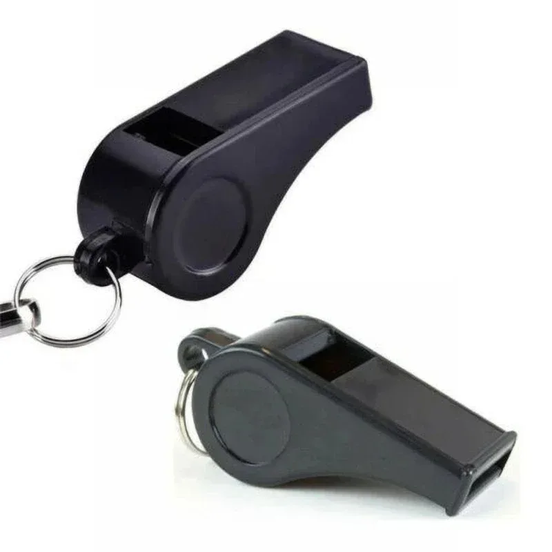 High Quality Black Whistle Referee Game Halter Whistle Outdoor Travel Hiking Whistle Suitable for Basketball Volleyball Games